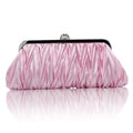 Women's Clutch Bag - Pleated Design with Decorative Closure - 3 - Rokvane