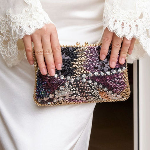 Evening Clutch Bag Women - Eye-Catching Sequin Design - 3 - Rokvane