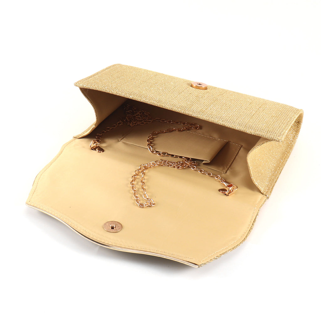 Clutch Bag Women - Pleated Design with Chain Strap - 3 - Rokvane