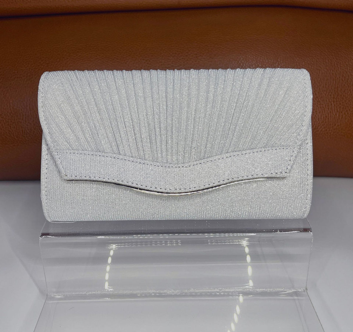 Clutch Bag Women - Pleated Design with Chain Strap - 8 - Rokvane