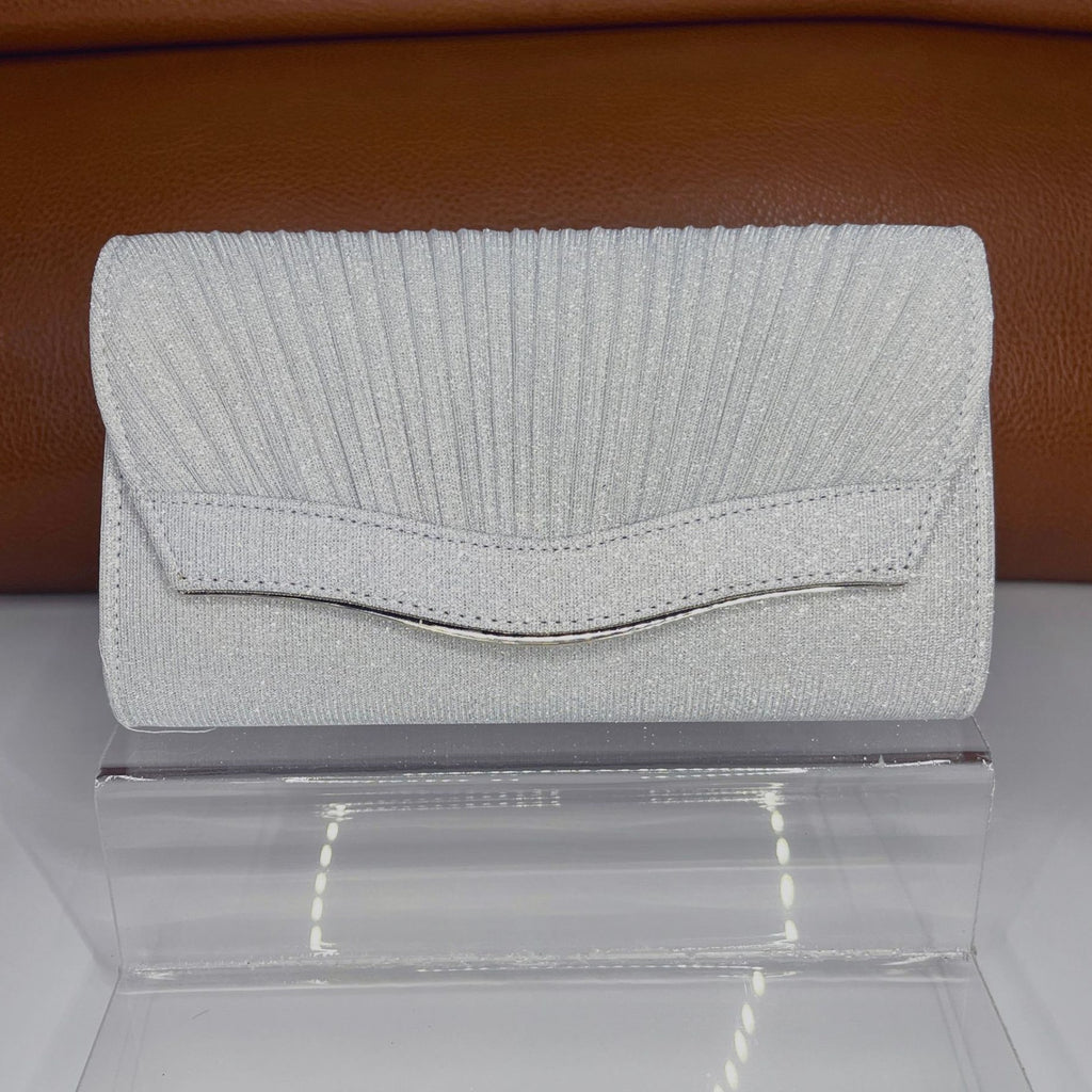 Clutch Bag Women - Pleated Design with Chain Strap - 13 - Rokvane