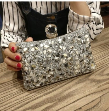 Clutch Bag Women's Evening Bag with Sparkling Detail - 1 - Rokvane