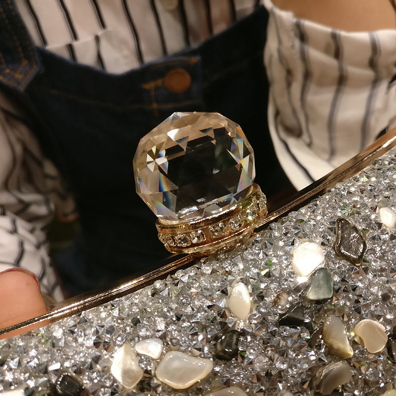 Clutch Bag Women's Evening Bag with Sparkling Detail - 2 - Rokvane