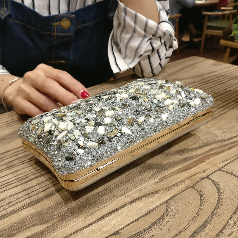 Clutch Bag Women's Evening Bag with Sparkling Detail - 3 - Rokvane