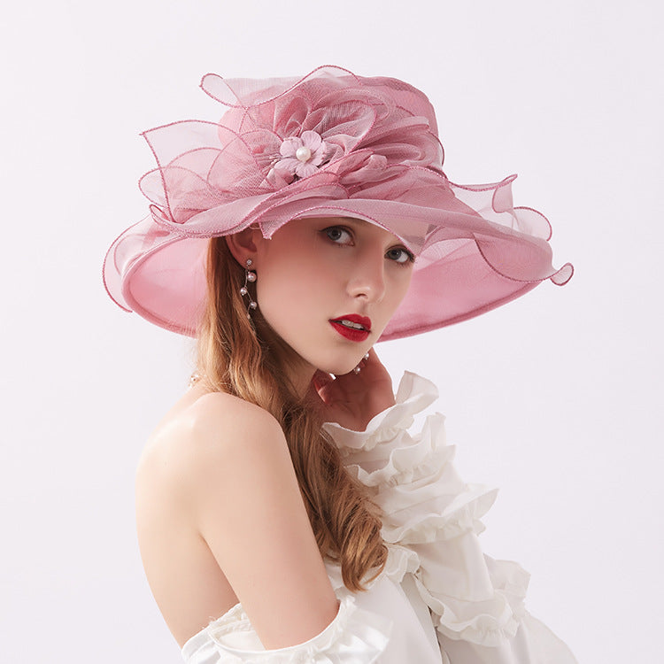 Floral Wide Brim Sun Hat for Women with Elegant Design - 1 - Rokvane