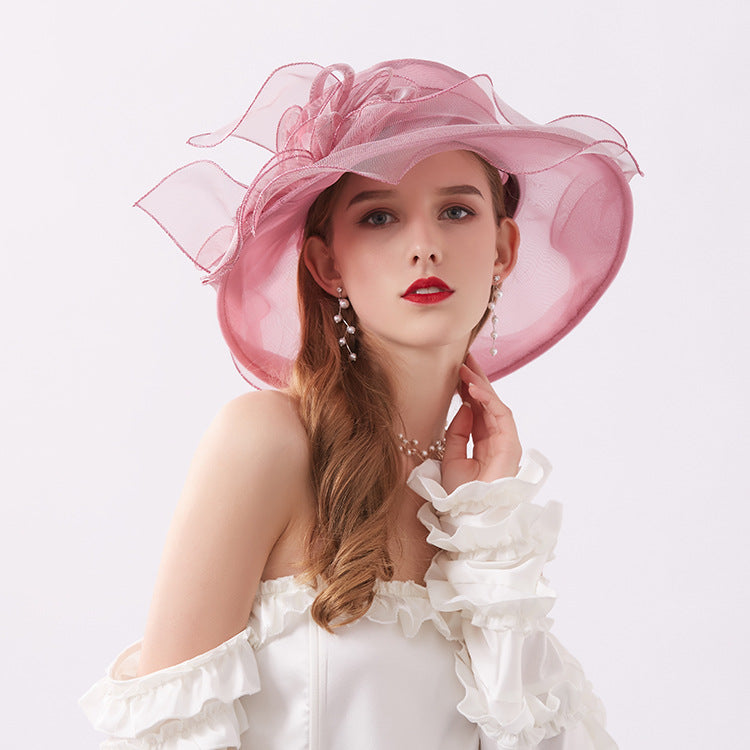 Floral Wide Brim Sun Hat for Women with Elegant Design - 3 - Rokvane