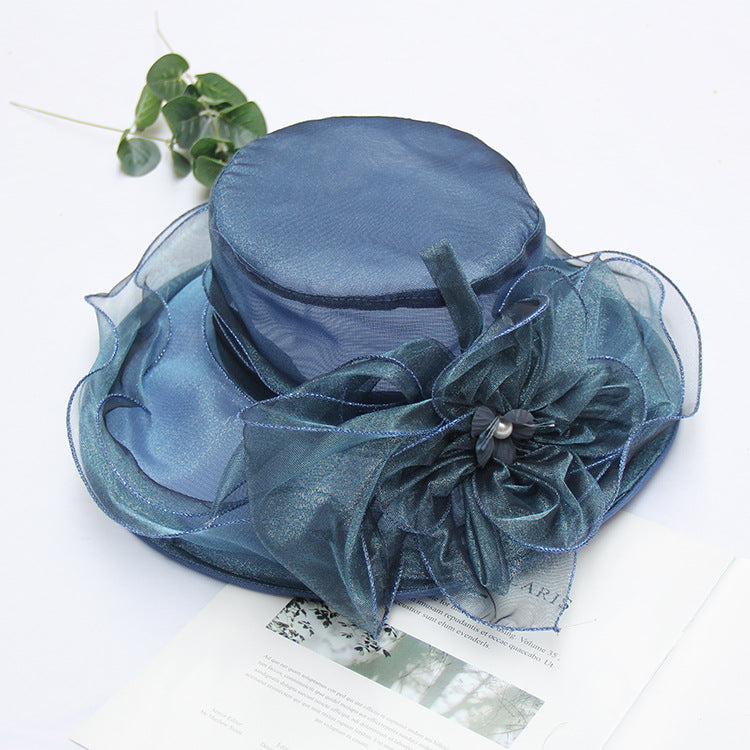Floral Wide Brim Sun Hat for Women with Elegant Design - 5 - Rokvane