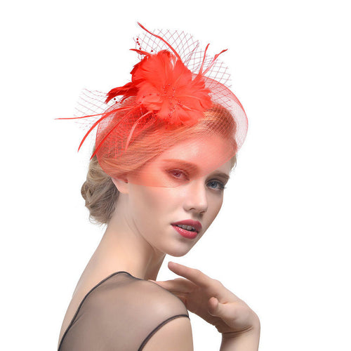 Bridal Fascinator Hair Accessory with Floral Design - 2 - Rokvane