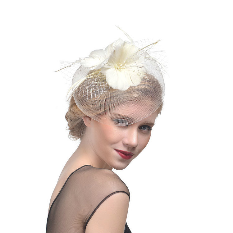 Bridal Fascinator Hair Accessory with Floral Design - 7 - Rokvane