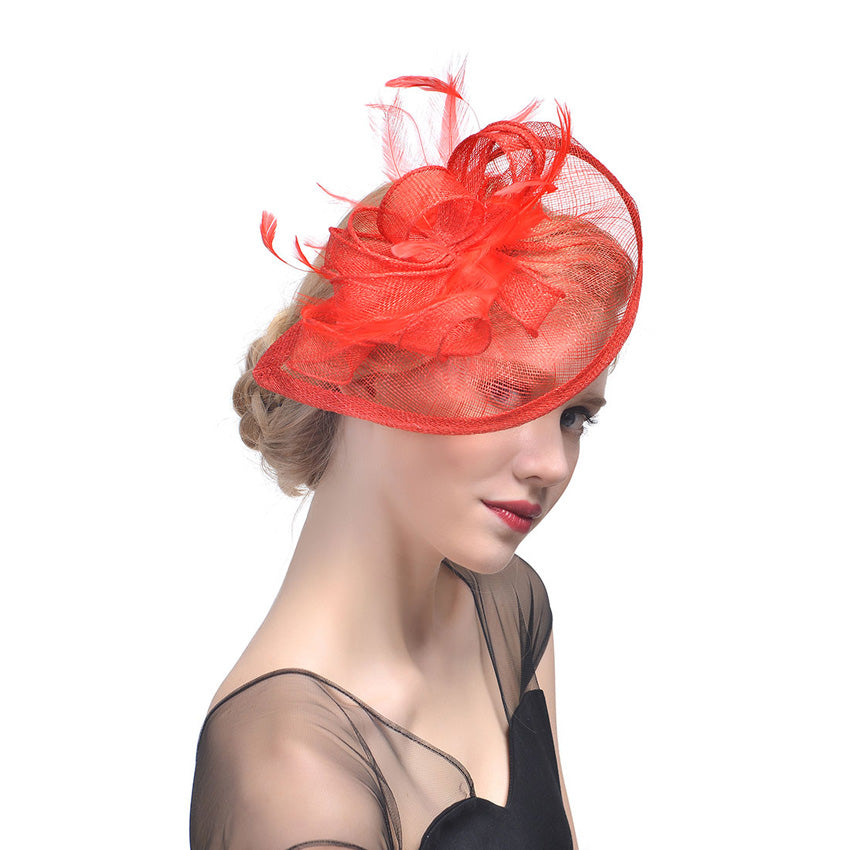 Fascinator Hat with Feather Detail - 2 - Rokvane