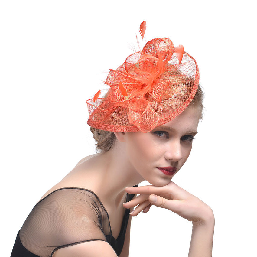 Fascinator Hat with Feather Detail - 11 - Rokvane