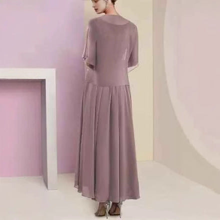 Elegant Evening Dress Women - Flattering V-Neck with Pockets - 3 - Rokvane