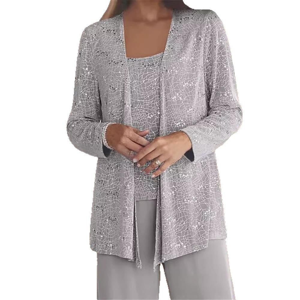 Two-Piece Women's Outfit with Long Sleeves and Flattering Cut - 14 - Rokvane