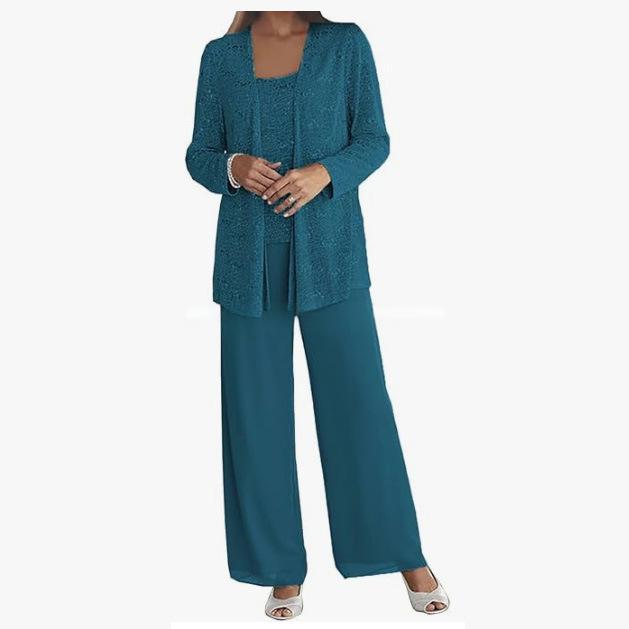 Two-Piece Women's Outfit with Long Sleeves and Flattering Cut - 16 - Rokvane