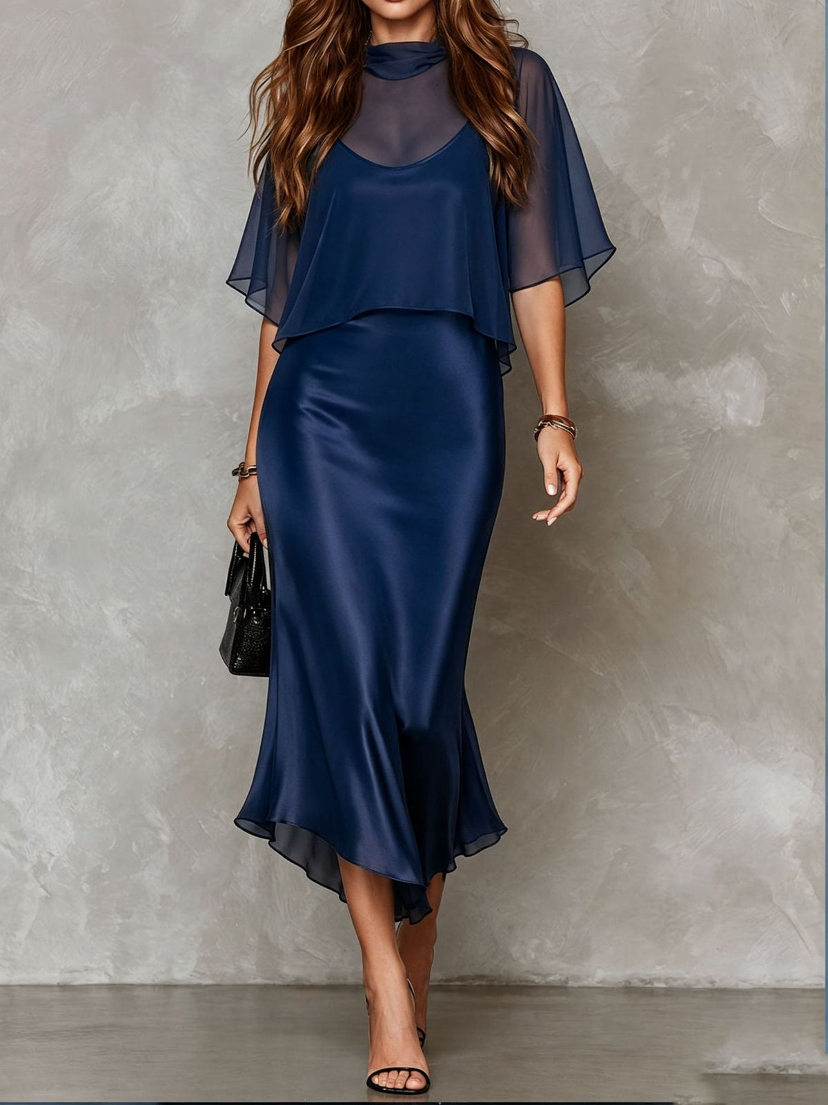 Evening Dress Women - Flattering Fitted Silhouette with Flutter Sleeves - 13 - Rokvane