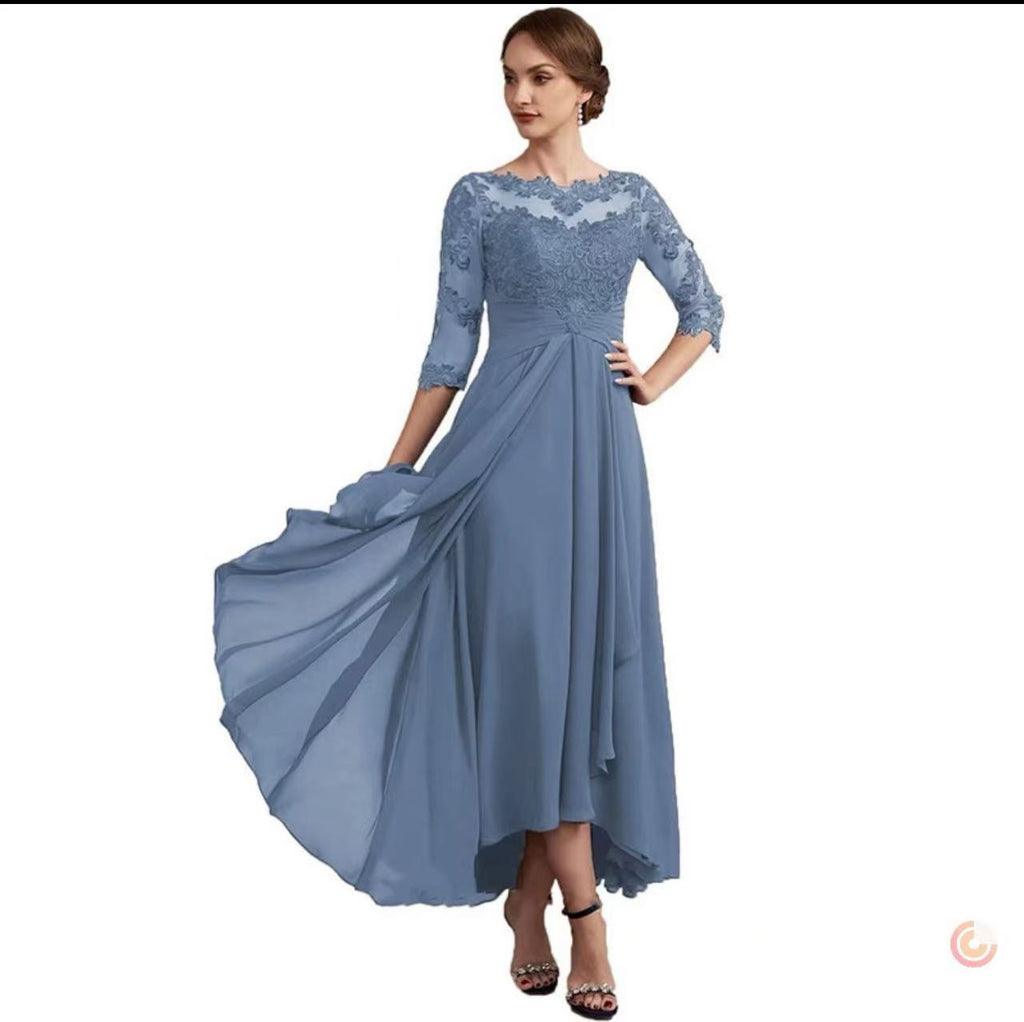 Evening Dress Women - A-line Silhouette with Elegant Lace Detail - 10 - Rokvane