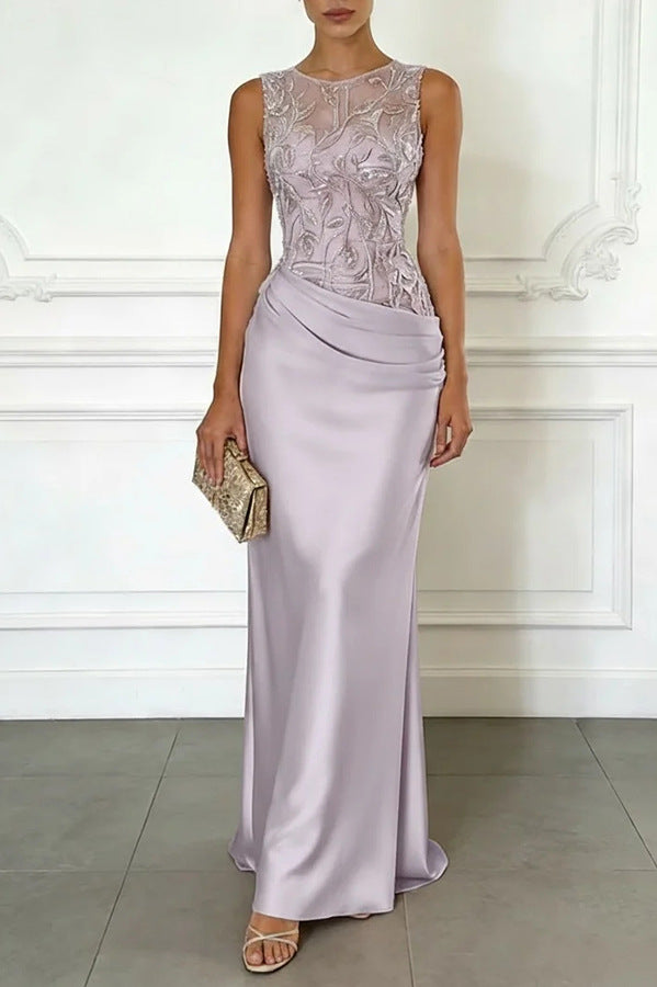 Elegant Sleeveless Maxi Dress for Women with Wrap Design - 5 - Rokvane