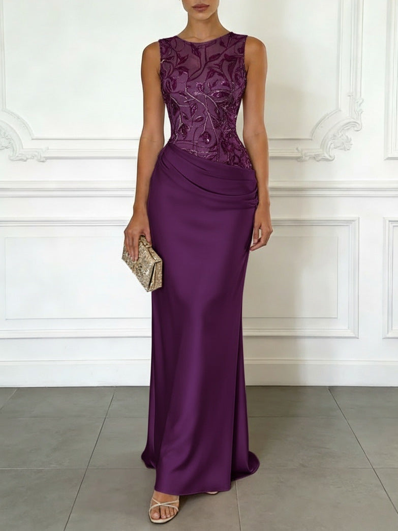 Elegant Sleeveless Maxi Dress for Women with Wrap Design - 6 - Rokvane