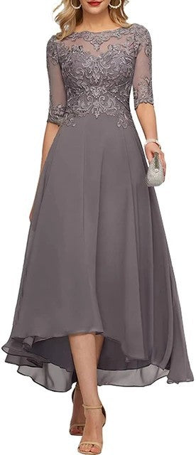 High Low Evening Dress for Women - Elegant A-Line Silhouette - 17 - Rokvane