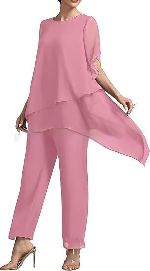 Elegant Two-Piece Set Women with Flared Sleeves and Asymmetrical Hem - 4 - Rokvane