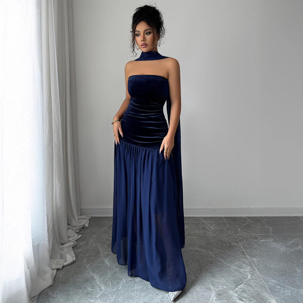 Elegant Strapless Evening Dress for Women - Flattering A-line Silhouette - 1 - Rokvane