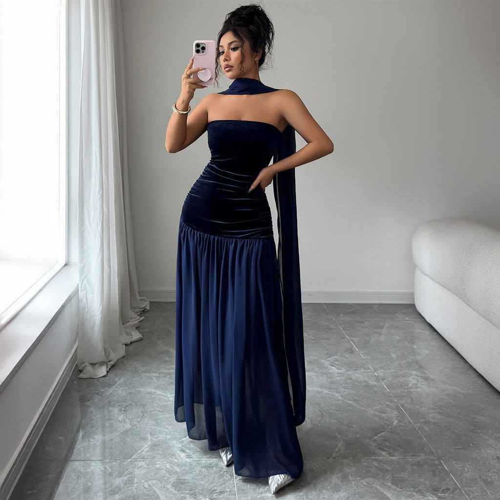 Elegant Strapless Evening Dress for Women - Flattering A-line Silhouette - 8 - Rokvane