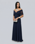 Evening Dress Women Off-Shoulder Maxi with Ruched Detail - 8 - Rokvane