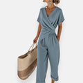 Chic Wrap-Style Jumpsuit for Women - 1 - Rokvane