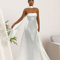 Evening Dress Women Strapless A-Line with Statement Bow - 1 - Rokvane