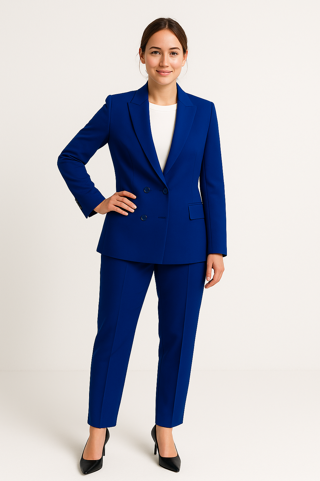 Chic Double-Breasted Tailored Blazer for Women - 4 - Rokvane