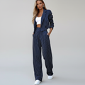 Tailored Pinstripe Suit for Women - 1 - Rokvane