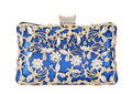 Evening Clutch Bag Women's Floral Embellished Design with Chain - 1 - Rokvane