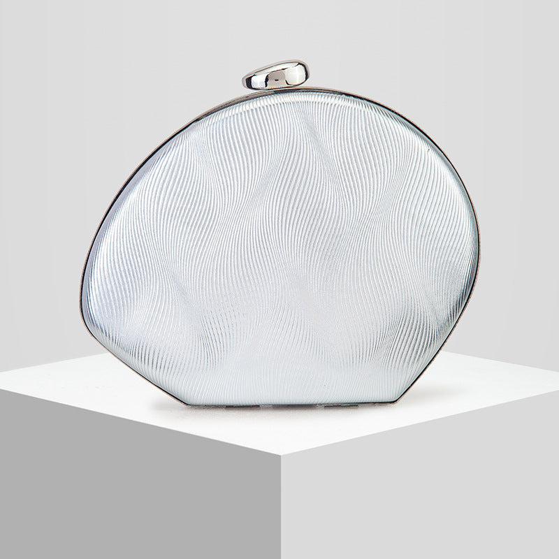 Evening Clutch Bag Women's Gold Wave Design - 4 - Rokvane