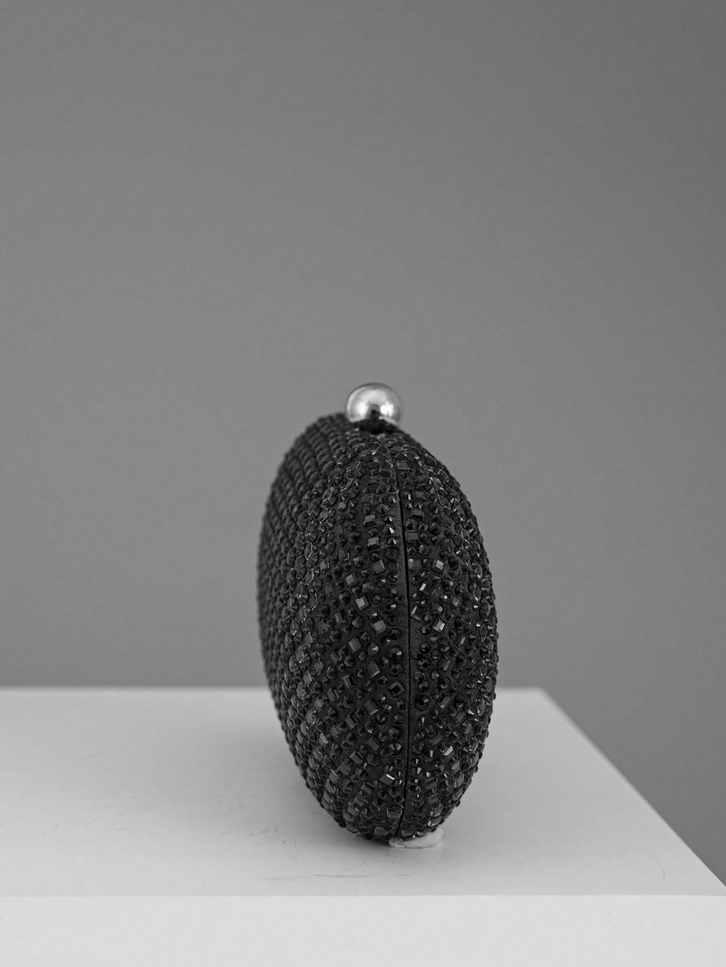 Women's Clutch Bag with Sparkling Design and Oval Shape - 1 - Rokvane