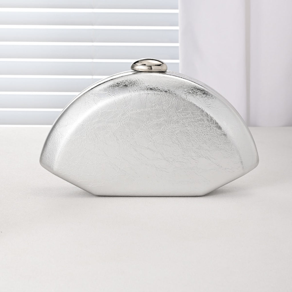 Evening Clutch Bag Women's Silver Chain Detail - 4 - Rokvane