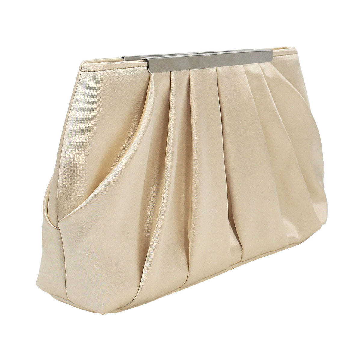 Pleated Clutch Bag for Women – Elegant Design with Chic Metallic Detail - 6 - Rokvane