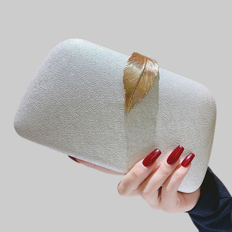 Evening Clutch Bag Women's Gold Leaf Detail - 4 - Rokvane
