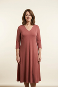 Rokvane Aubrey Rosewood Midi Dress