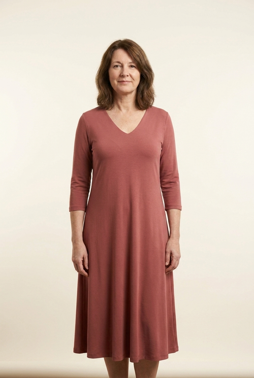 Rokvane Aubrey Rosewood Midi Dress