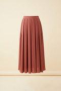 Rokvane Iona Pleated Midi Skirt