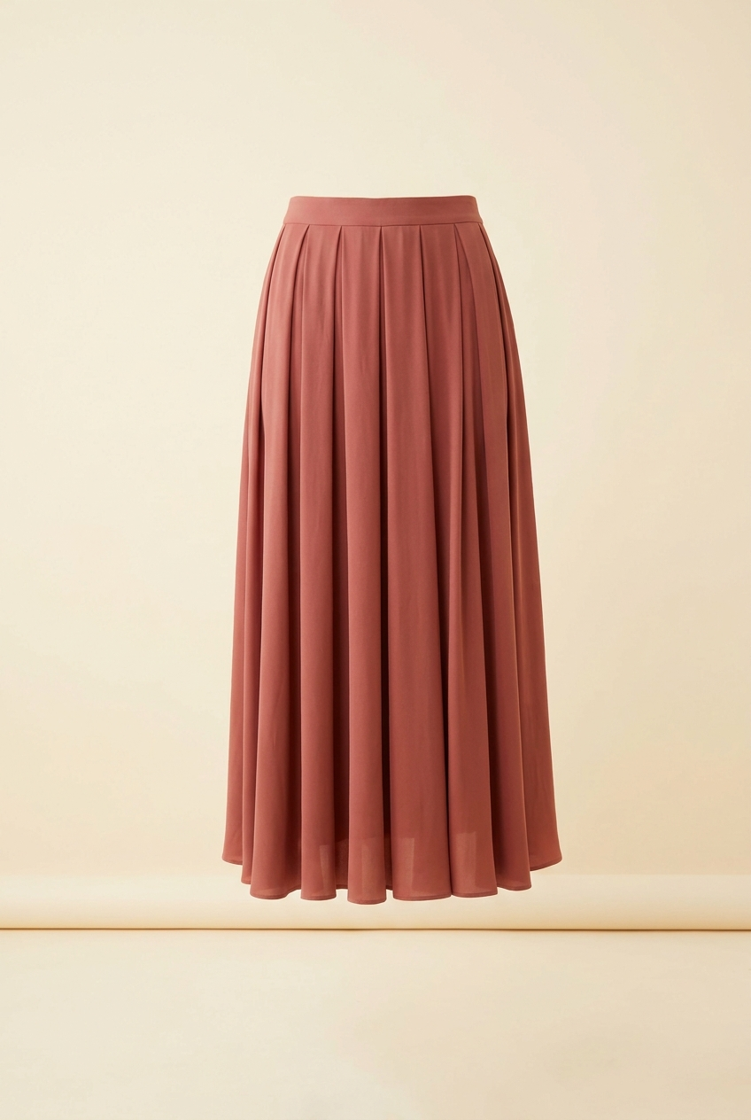 Rokvane Iona Pleated Midi Skirt