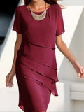 Layered Midi Dress for Women - Elegant and Flattering - 1 - Rokvane